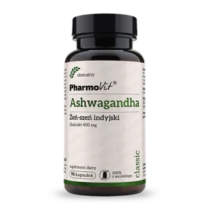 Ashwagandha Żeń-szeń indyjski 400 mg 90 kaps | Cla